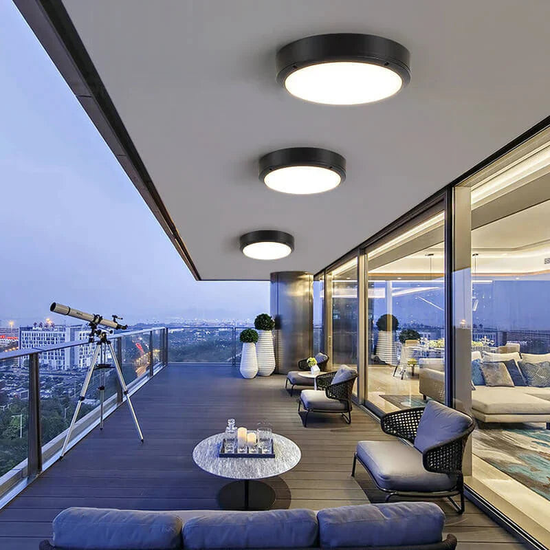 Aplica LED 18W Rotunda BAT Neagra Exterior Echivalent 150W