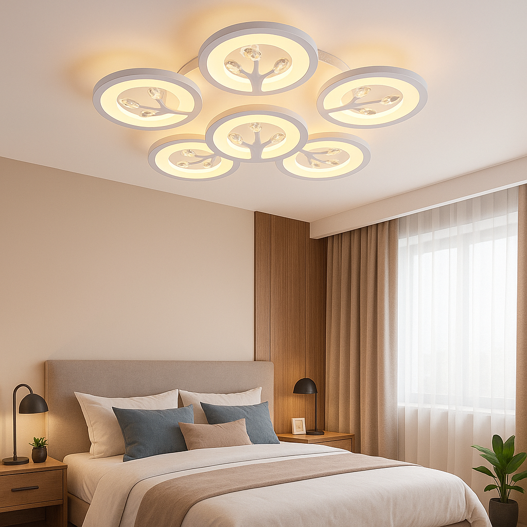 Lustra LED LEAVES Echivalent 500W Telecomanda