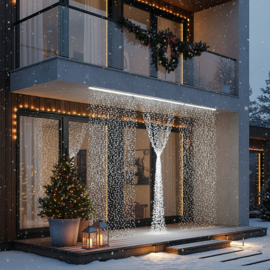 Instalatie LED Perdea Everwhite 2.5x3m Lumina Alba 720 LED-uri IP44