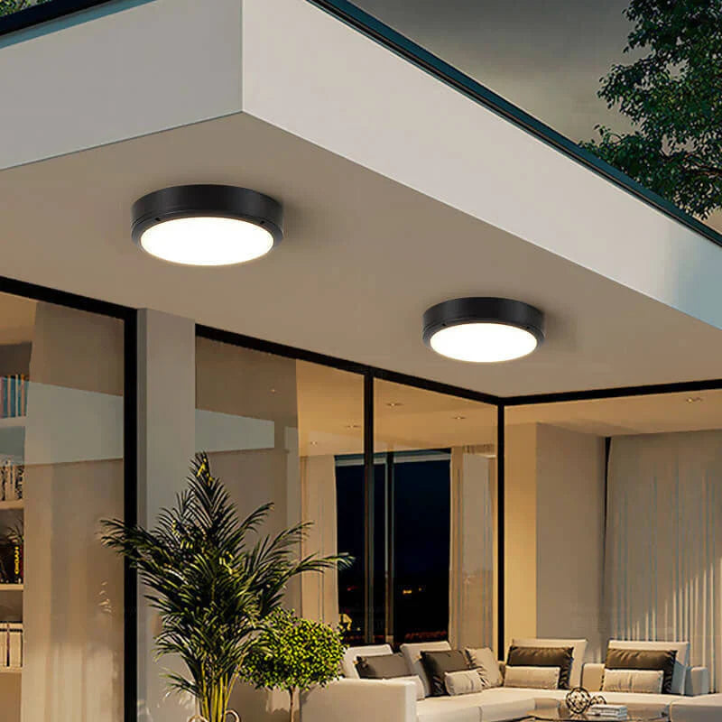 Aplica LED 12W Rotunda BAT Neagra Exterior Echivalent 100W