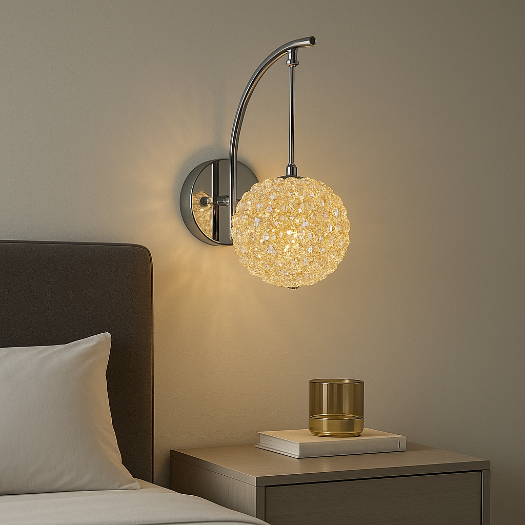 Aplica LED MEZO Silver Cristal