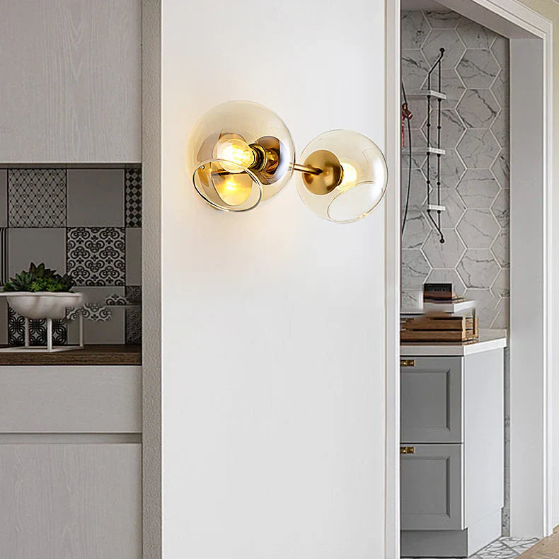 Aplica BOLLA Gold Abajur Transparent Wall Light Fixtures