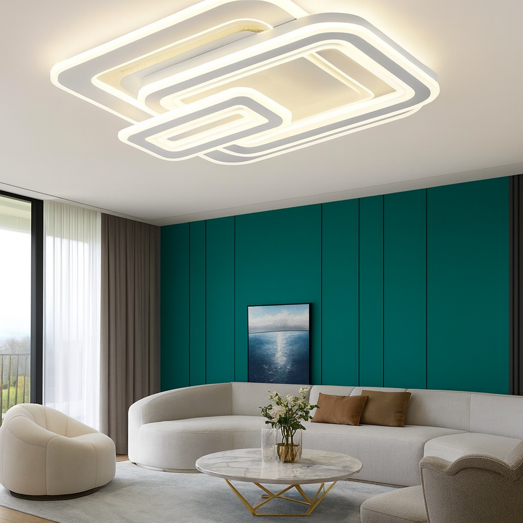 Lustra LED TORKA Square 3 Functii Echivalent 650W Telecomanda