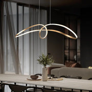 Lustra LED 108W Suspendata Eliptic GOLD SMART