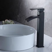 Baterie Inalta Pentru Lavoar Din Alama Finisaj Negru Mat Design Modern 042