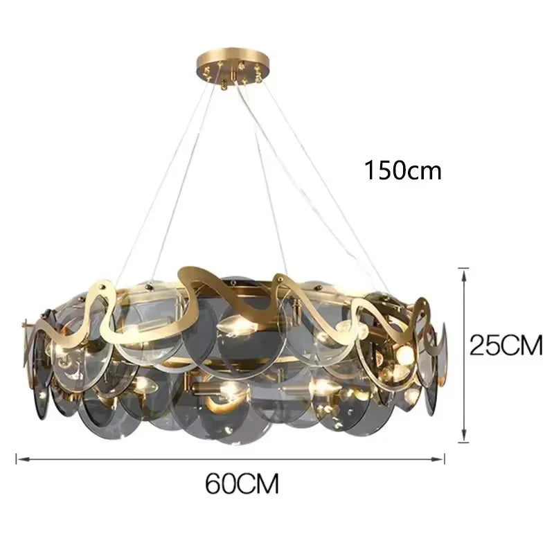 Candelabru HARA Gold 8xE14 Ø60CM