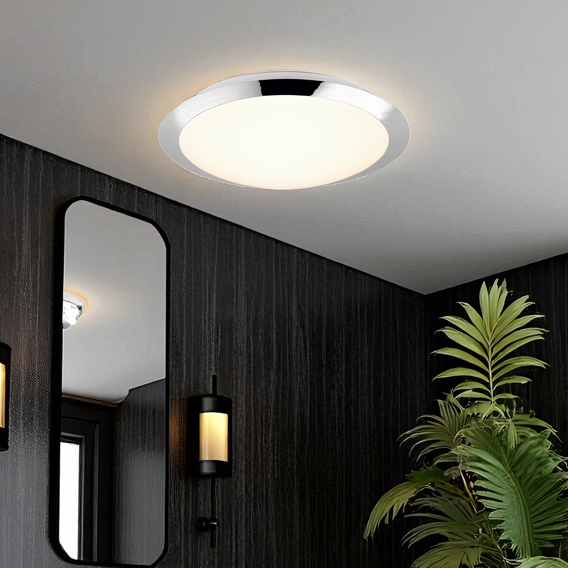 Plafoniera LED Baie IP44 Umberto Crom 12W Echivalent 100W