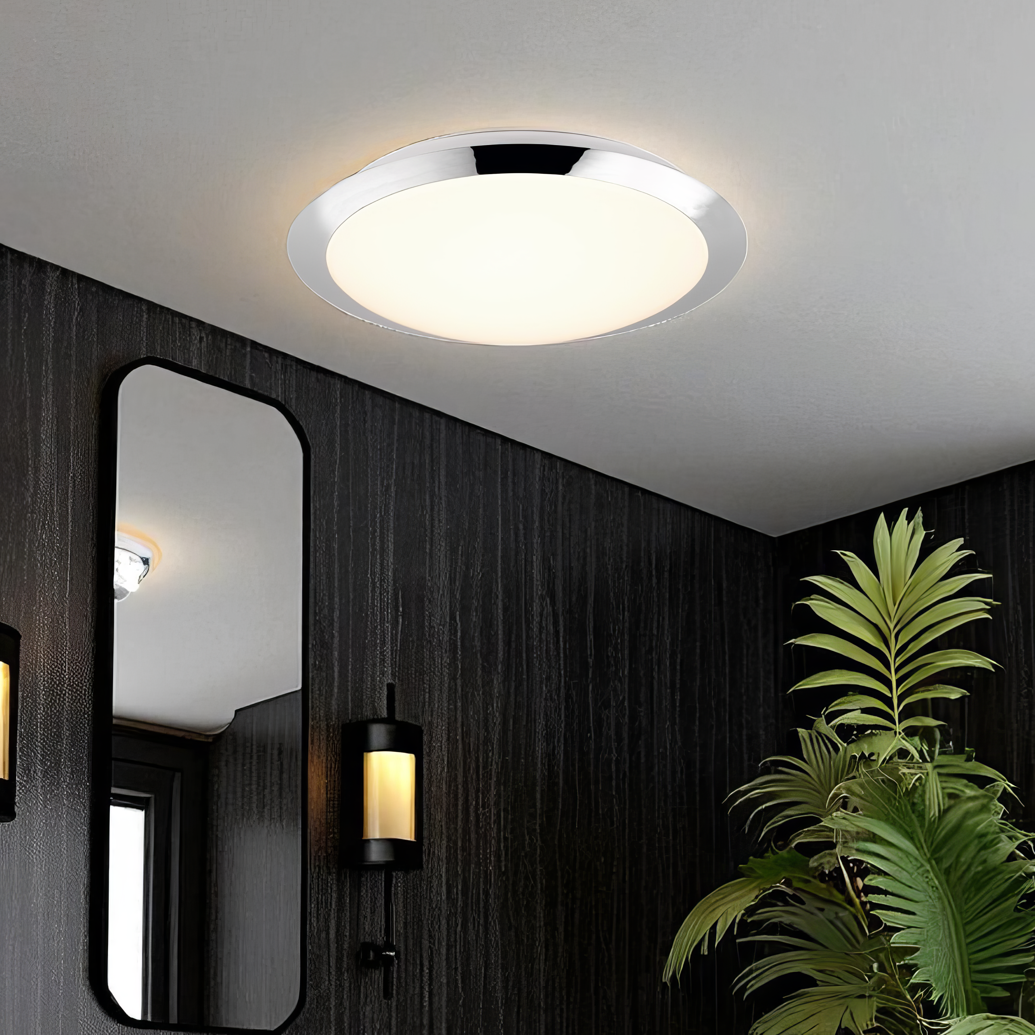 Plafoniera LED Baie IP44 Umberto Crom 12W Echivalent 100W