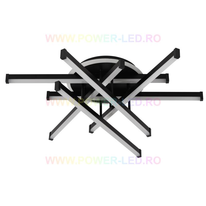 Lustra LED 150W 6 LINES Design Round Black Telecomanda