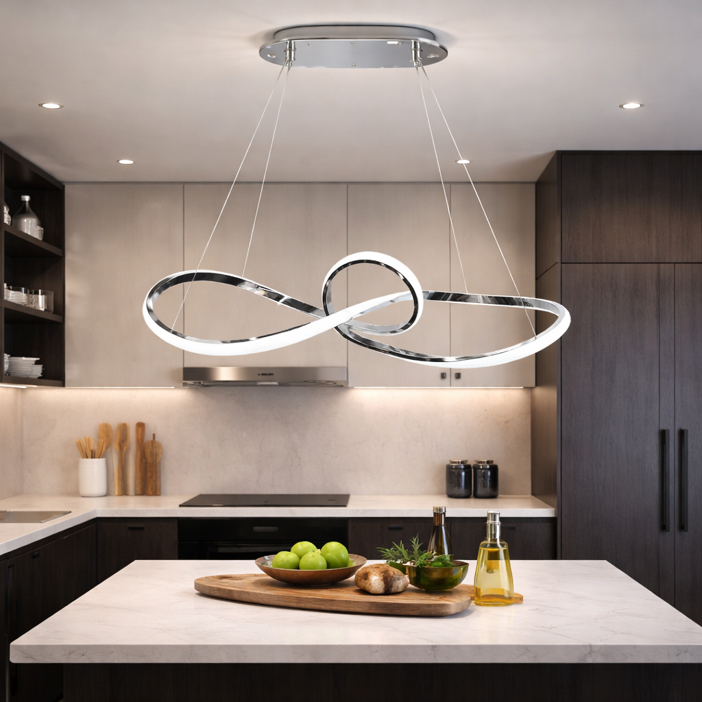 Lustra LED Suspendata Marco Silver Premium Echivalent 250W