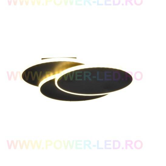 Aplica LED 48W LOOPS Black Echivalent 200W