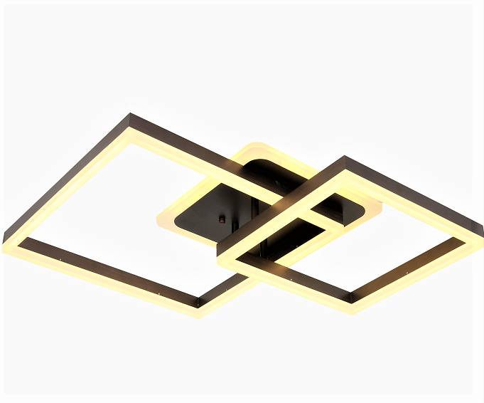 Lustra LED TWO SQUARE Maro Echivalent 600W Telecomanda