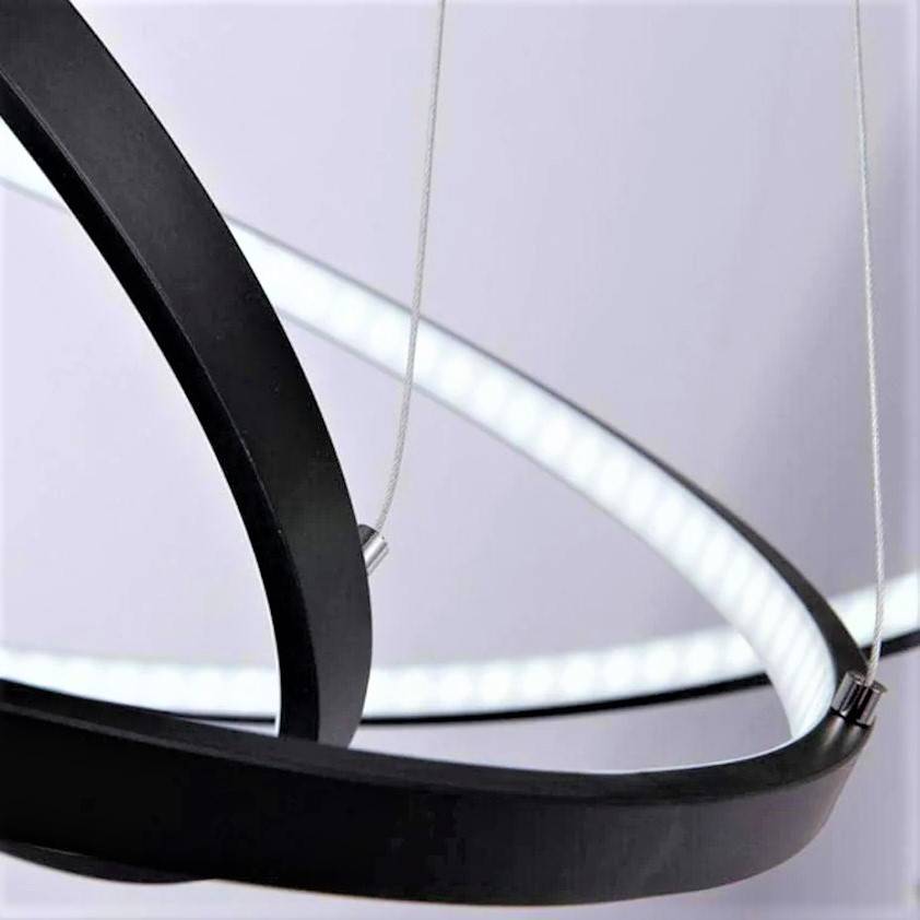 Lustra LED WONDER Black 3 Segmente Echivalent 600W Telecomanda