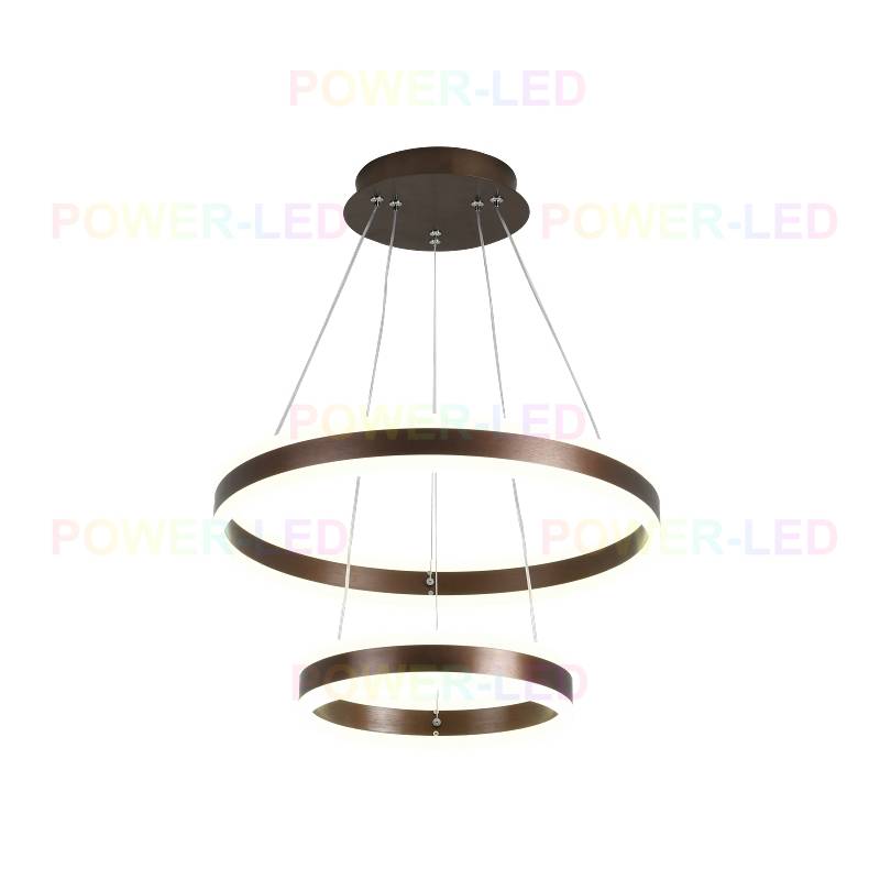 Lustra LED 204W KING Wenge 2 Segmente Telecomanda