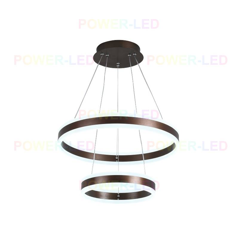 Lustra LED 204W KING Wenge 2 Segmente Telecomanda