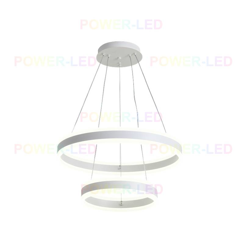 Lustra Led 204W King Alba 2 Segmente Telecomanda Lighting Fixtures
