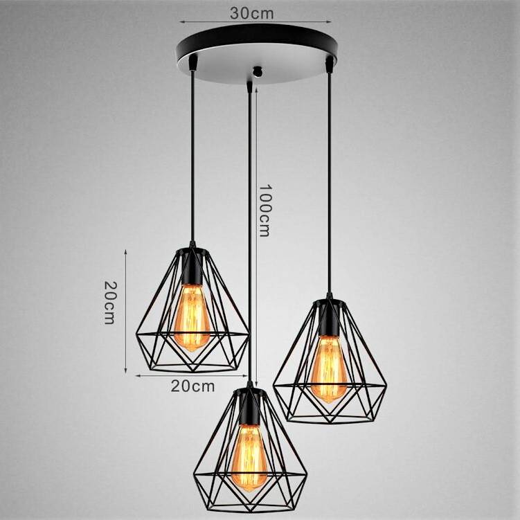 Lustra ELLI Vintage Black Suport Rotund