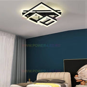 Lustra LED 182W ALLIS SQUARES Black Telecomanda