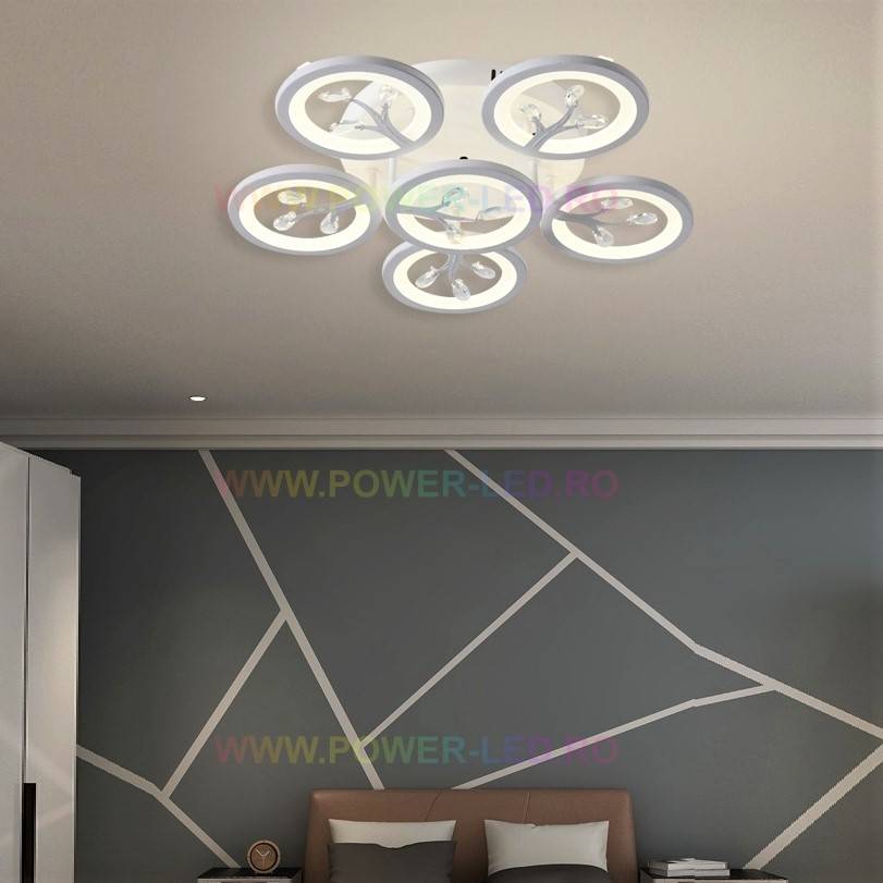 Lustra LED LEAVES Echivalent 500W Telecomanda