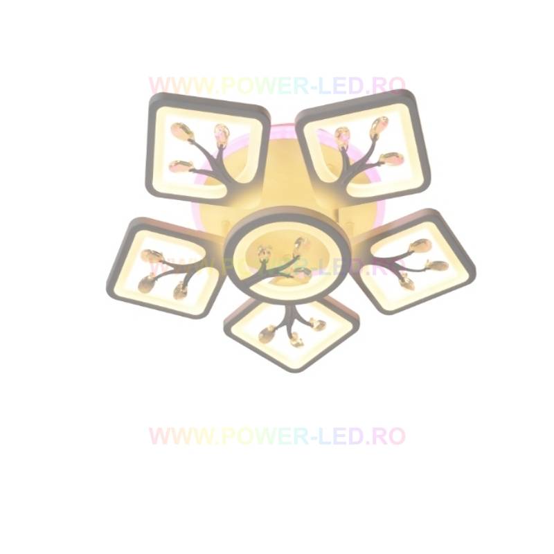 Lustra LED LEAVES RGB Echivalent 600W Telecomanda