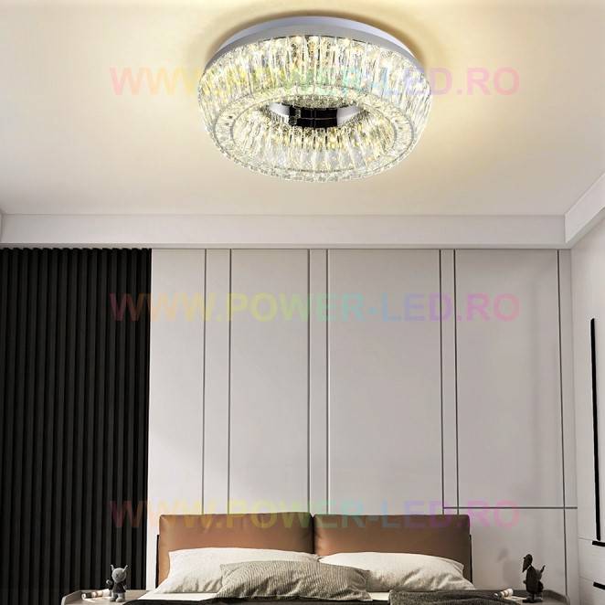 Lustra LED 200W LORA MAXI CRISTAL Telecomanda