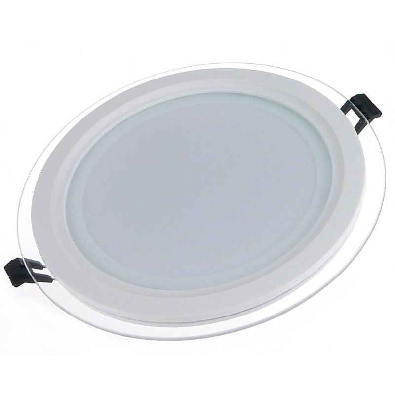 Spot LED 12W Rotund Mat Rama Sticla / ⌀160mm / Incastrabil