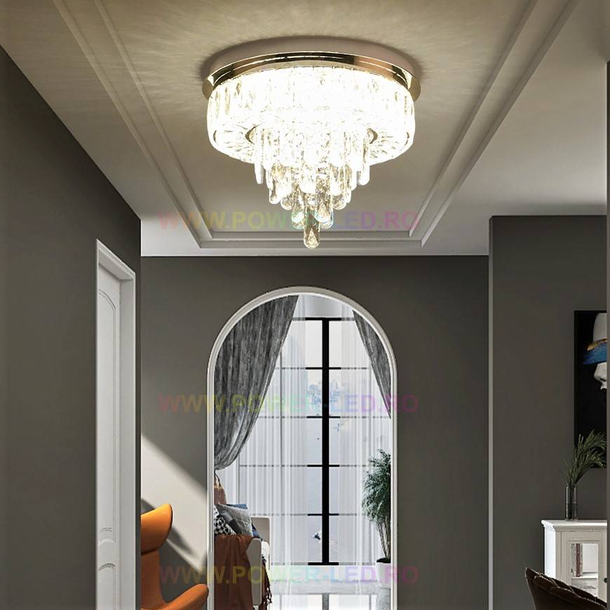 Lustra LED Elegance Circle Cristal Echivalent 400W Telecomanda