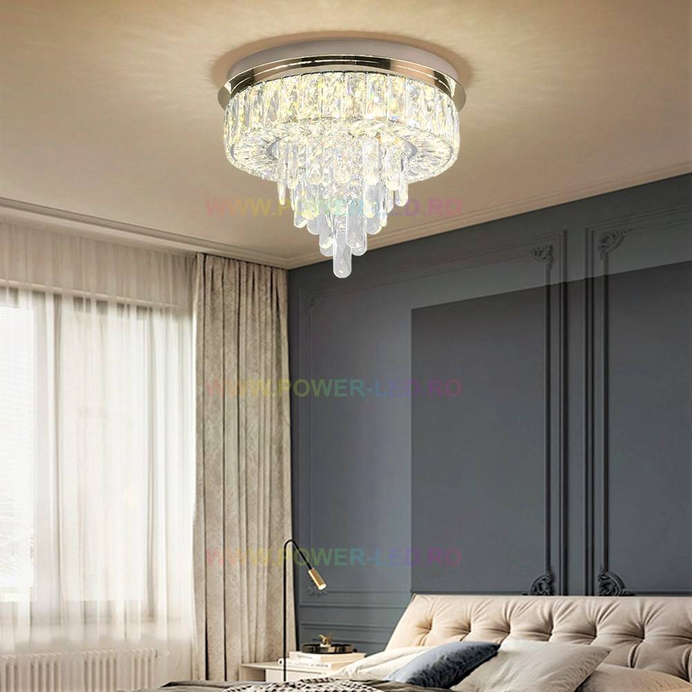 Lustra LED Elegance Circle Cristal Echivalent 400W Telecomanda