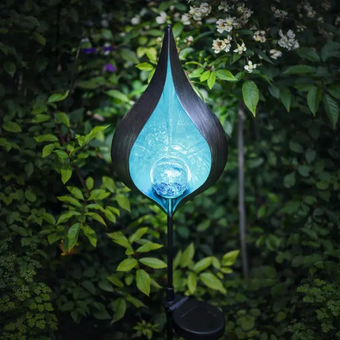Stalp de Gradina SOALR Black & Blue cu Incarcare Solara 80CM Premium