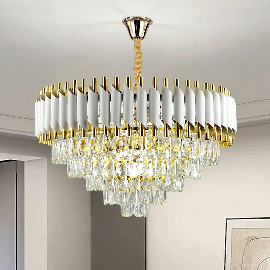 Candelabru Cristal WHITE PANTHER 75CM