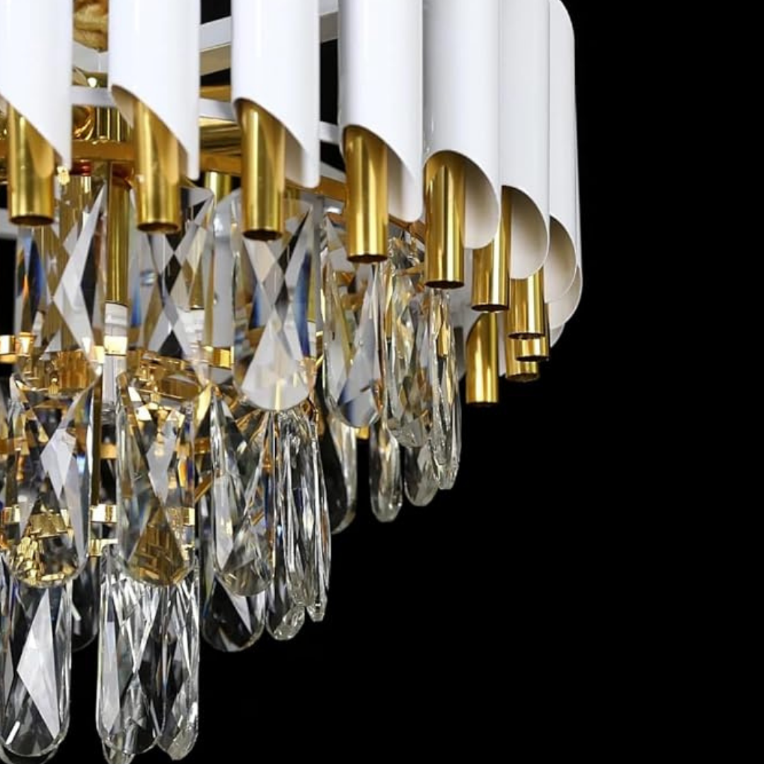 Candelabru Cristal WHITE PANTHER 30CM