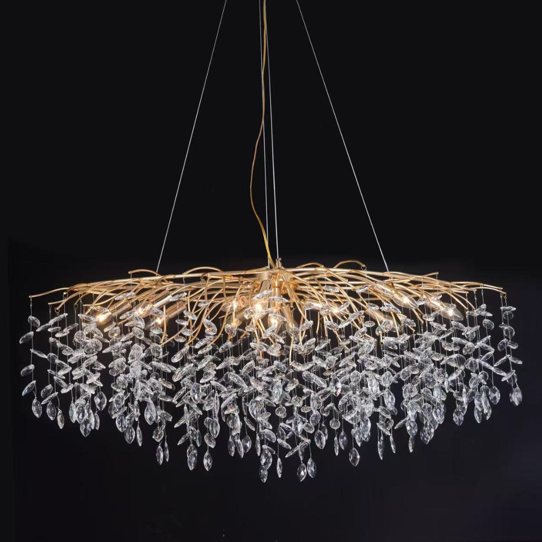 Candelabru Cristal LUXURY 120x45cm Golden Klara