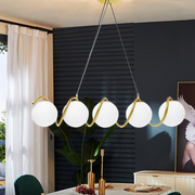 Lustra Abajur MAT GOLD Liniara 5xE27 Spiral MX165-5