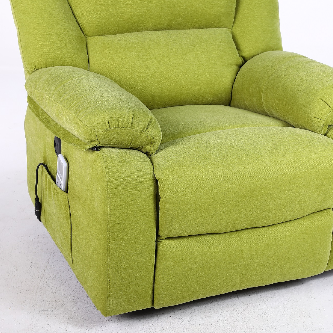 Fotoliu cu Masaj si Incalzire, Recliner Electric, Verde