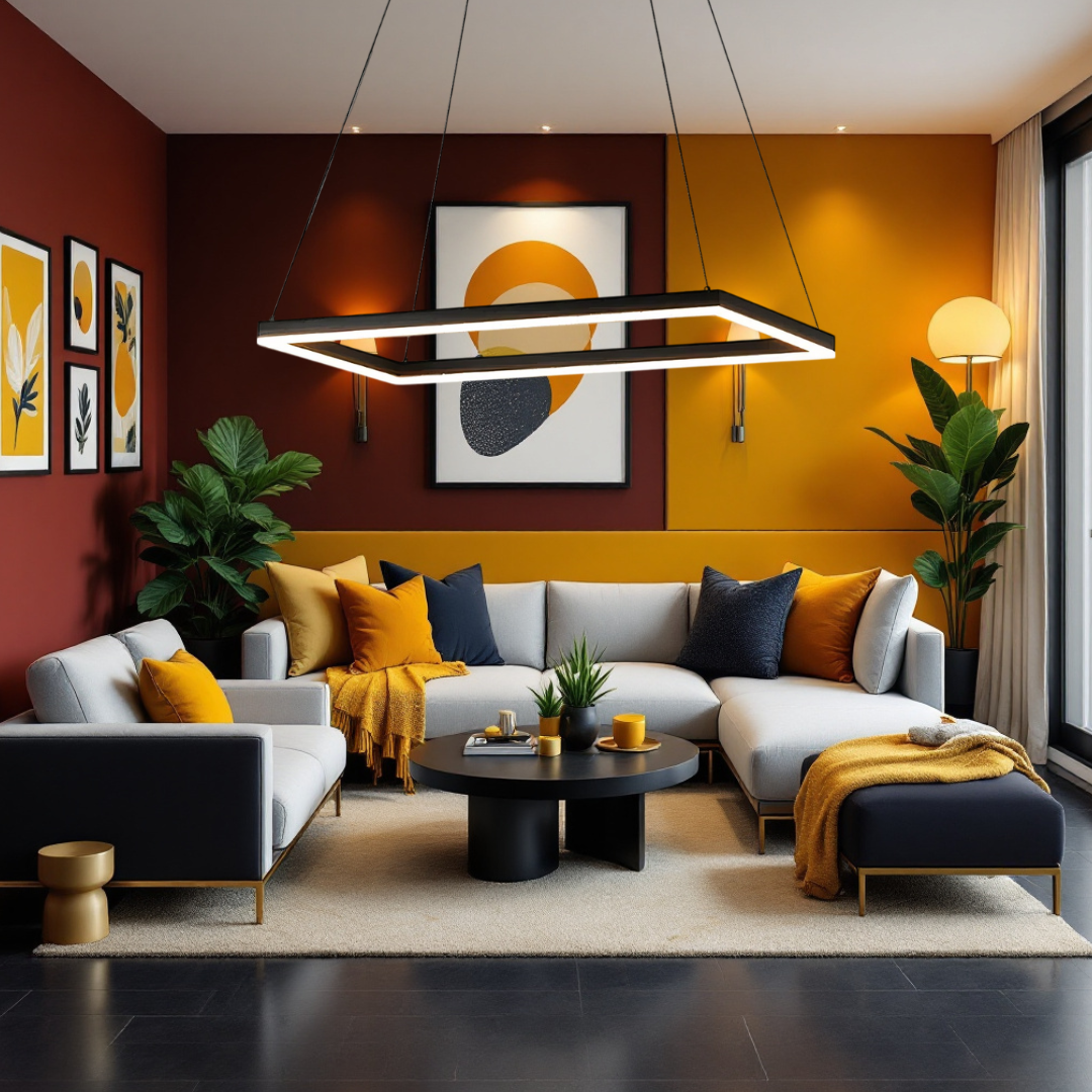 Lustra LED Suspendata 1 Element Rectangular 80X40CM Neagra Echivalent 400W