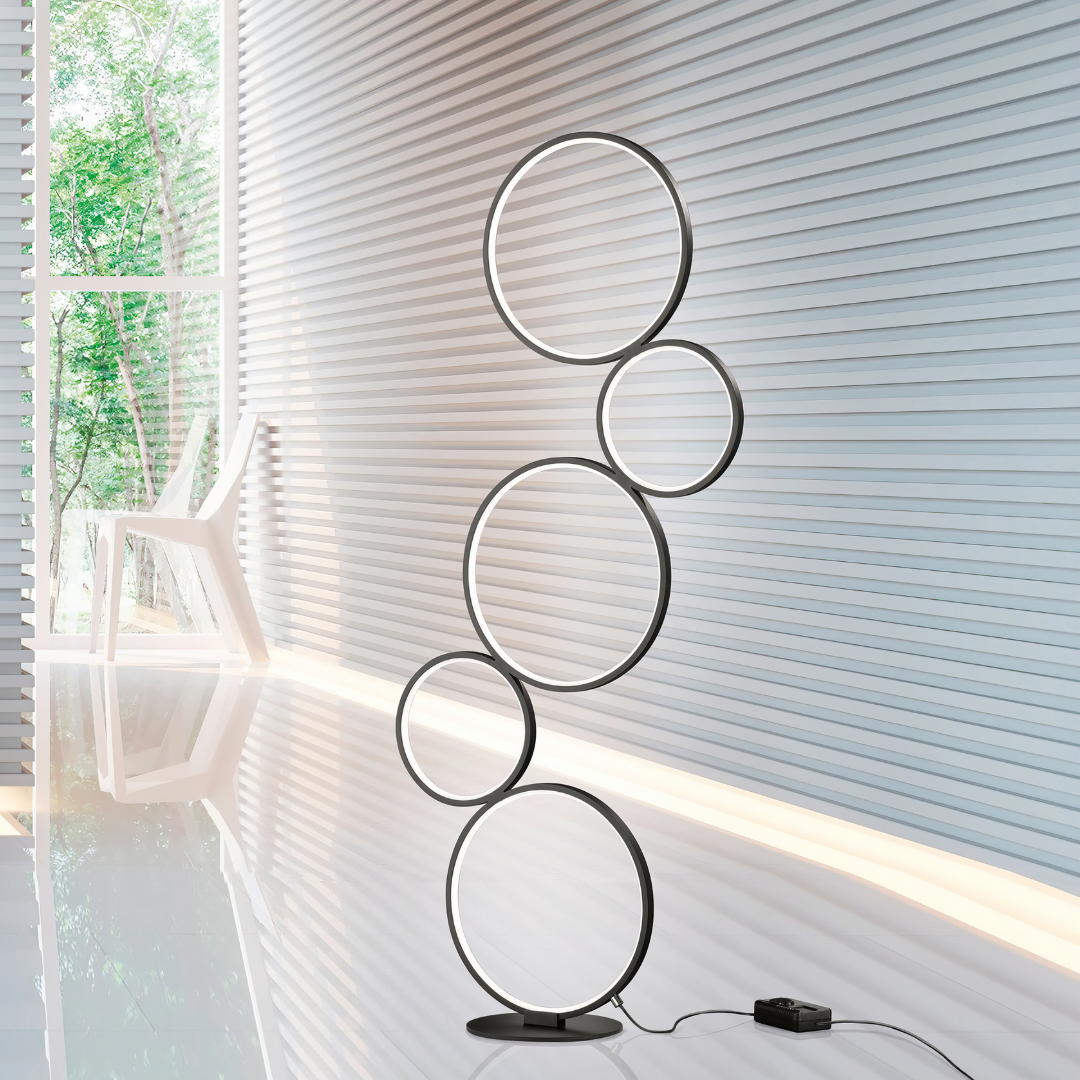 Lampadar LED PREMIUM 36W 115cm RONDO Black