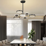 Lustra LED Gambit Black 3+3+1 Brate reglabile Echivalent 500W Telecomanda