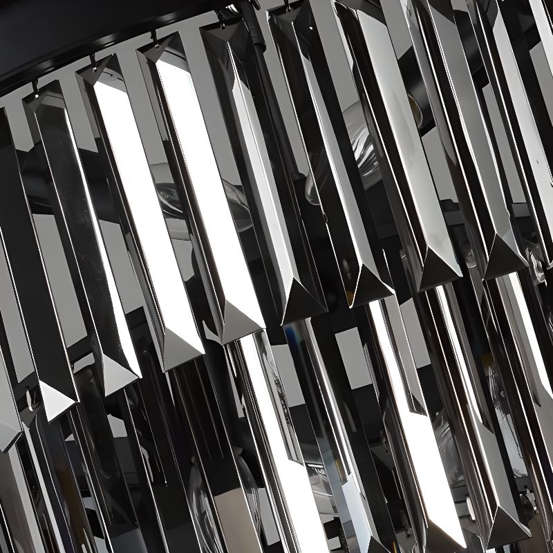 Candelabru Cristal SMOKY BLACK/GREY ROUND 600mm NEGRU + GRI / 60CM / CRISTAL Chandeliers Crystal
