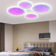 Lustra LED RGB SIERA 4 Circles 3 Functii Echivalent 550W Telecomanda
