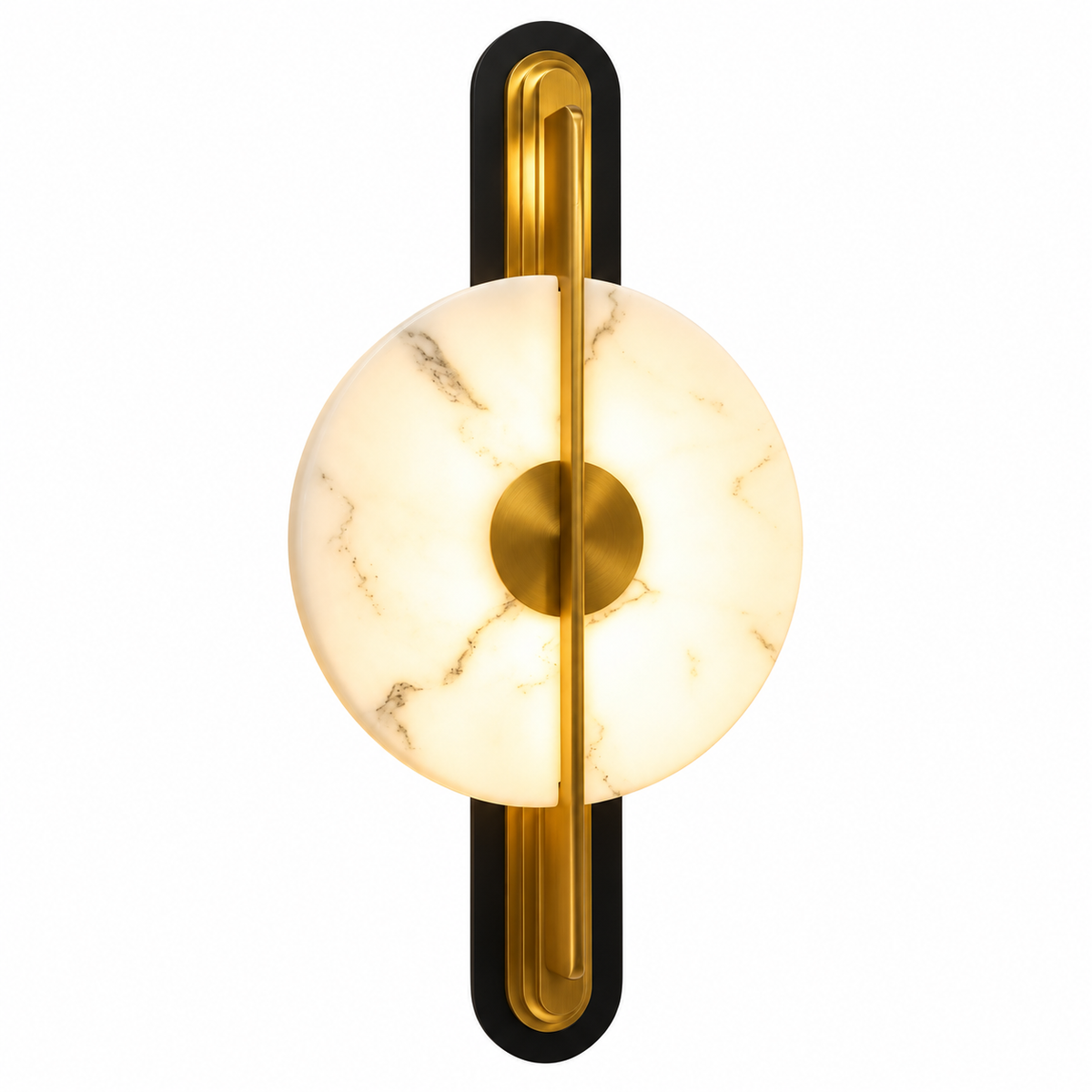 Aplica LED Sfyno Black & Gold cu 3 Tipuri de Lumina