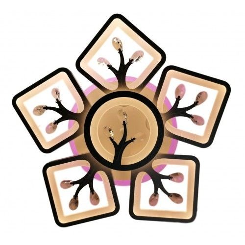 Lustra LED LEAVES RGB Echivalent 600W Telecomanda