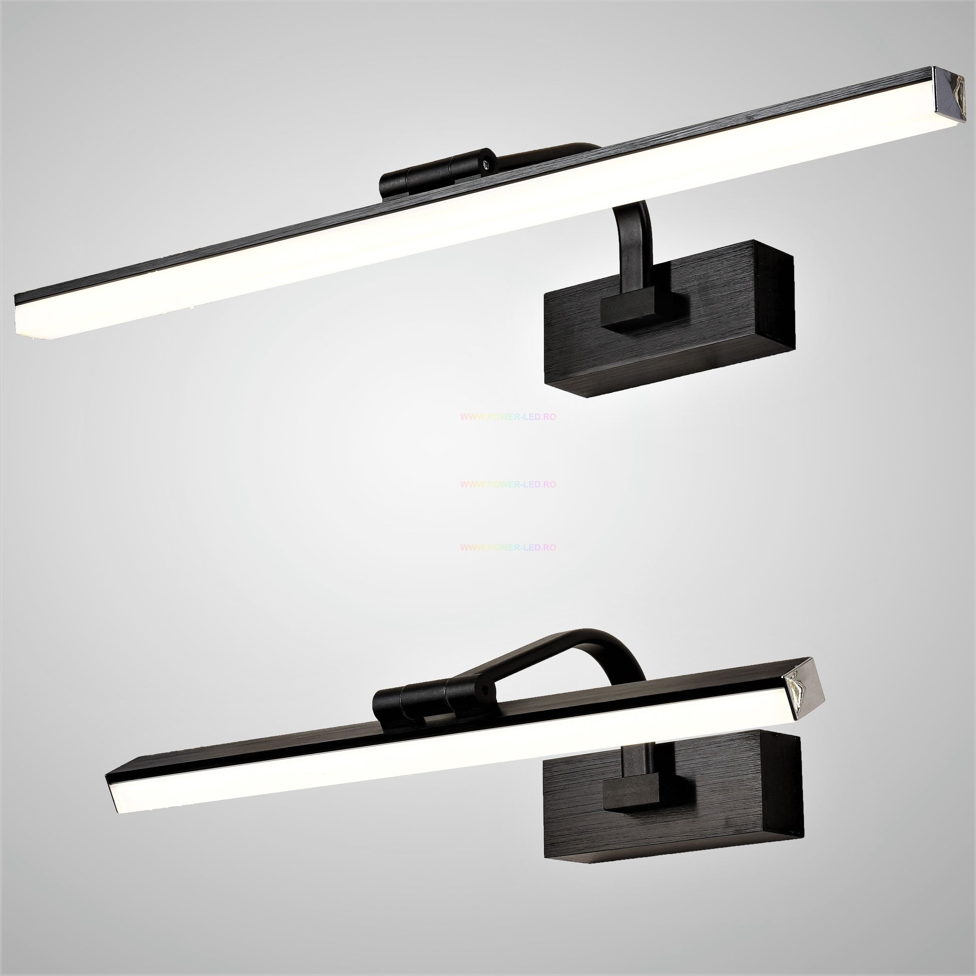Aplica LED Baie 36W 58cm Neagra Reglabila C1299BK