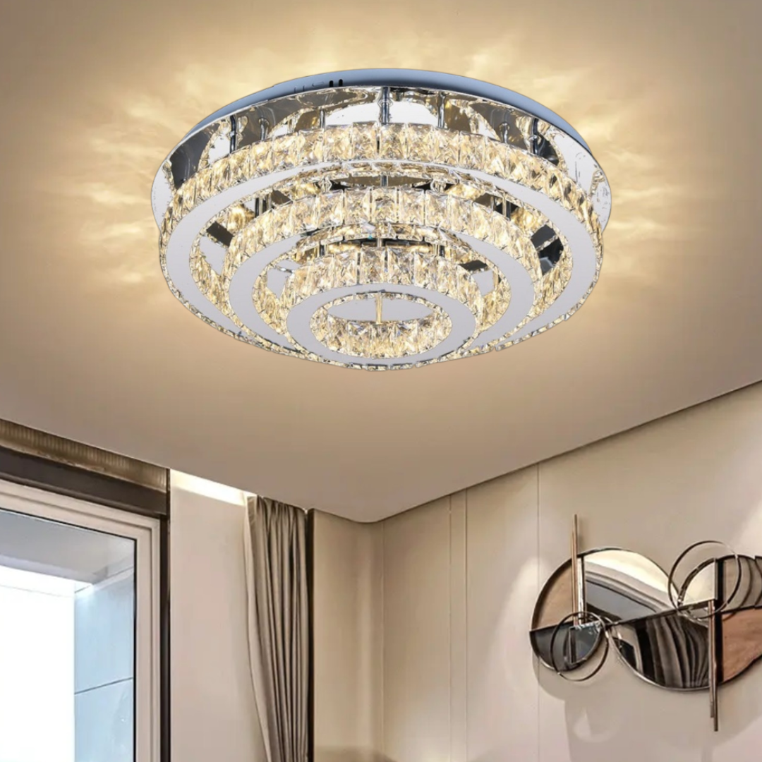 Lustra LED 120W Cristal Exquisite Round Echivalent 800W Telecomanda
