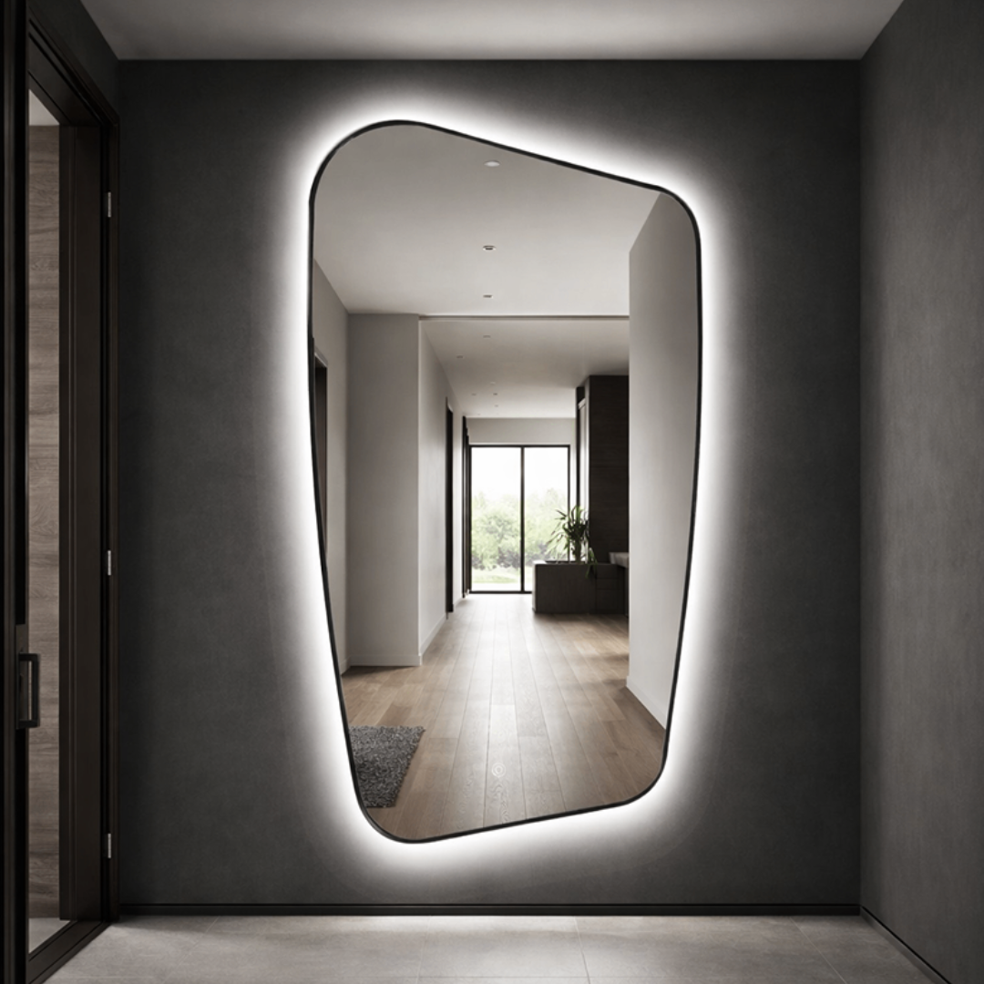 Oglinda LED ALICANTE Black 70x110CM 3 Lumini si Touch