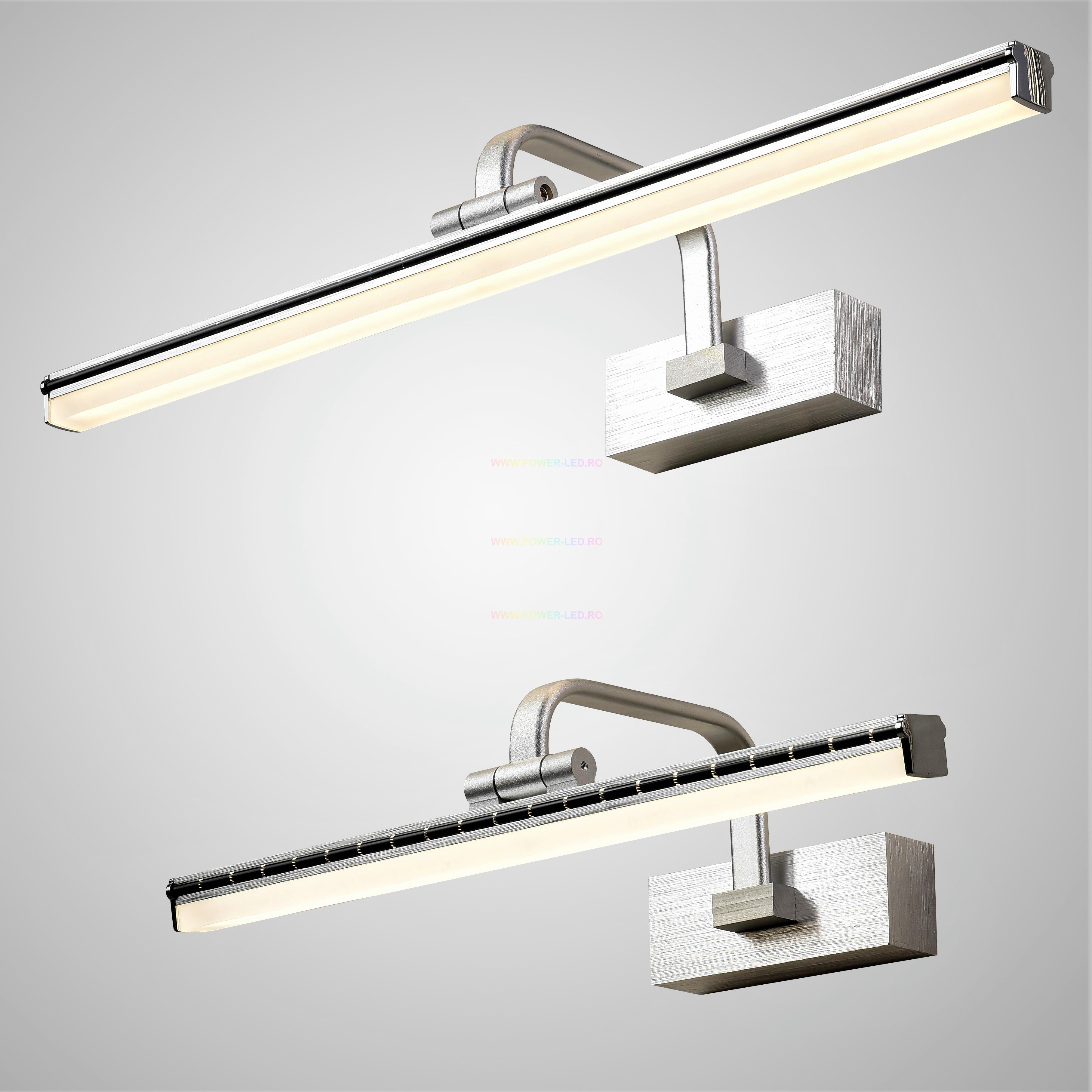 Aplica LED Baie 36W 58cm Argintie Reglabila C1309CH