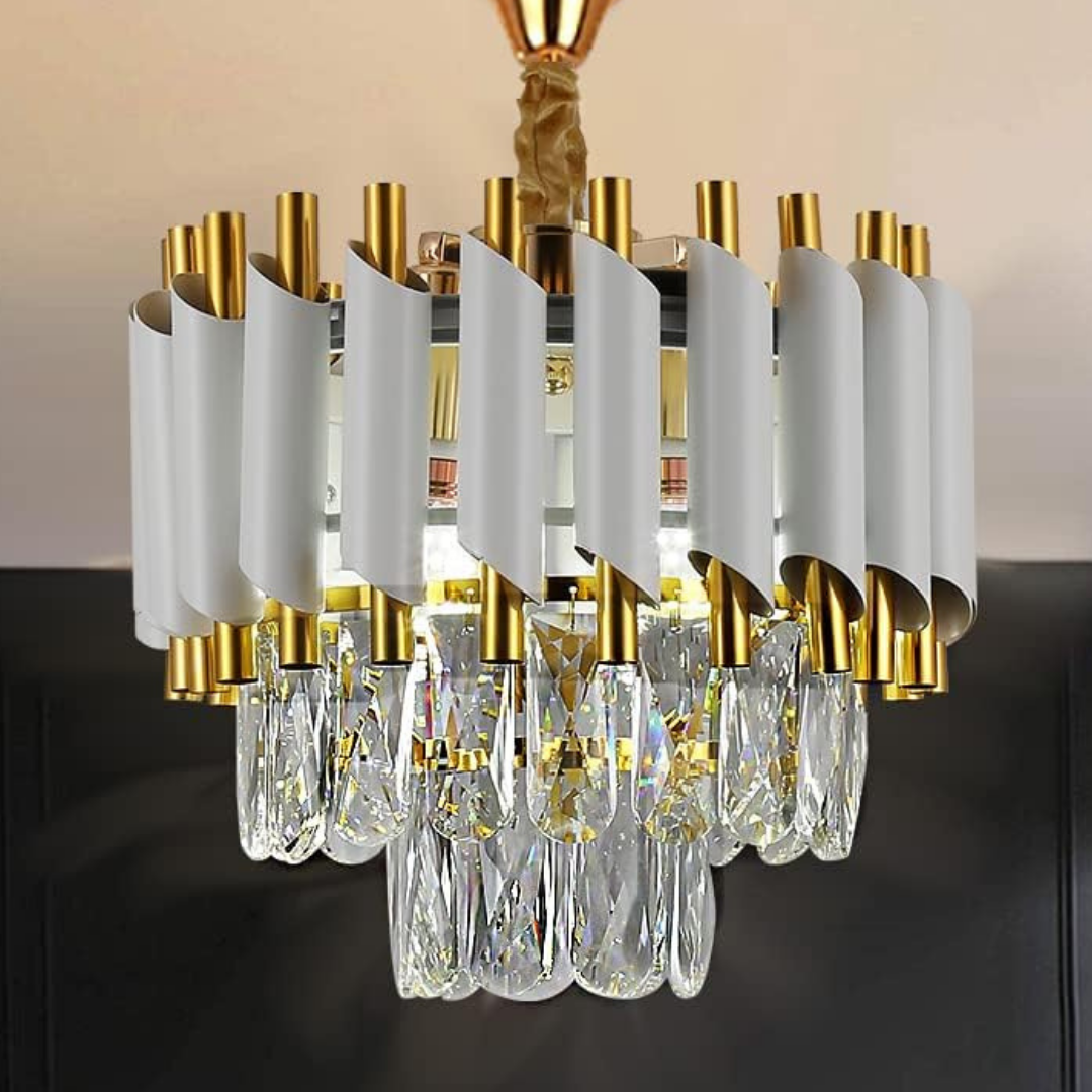 Candelabru Cristal WHITE PANTHER 30CM