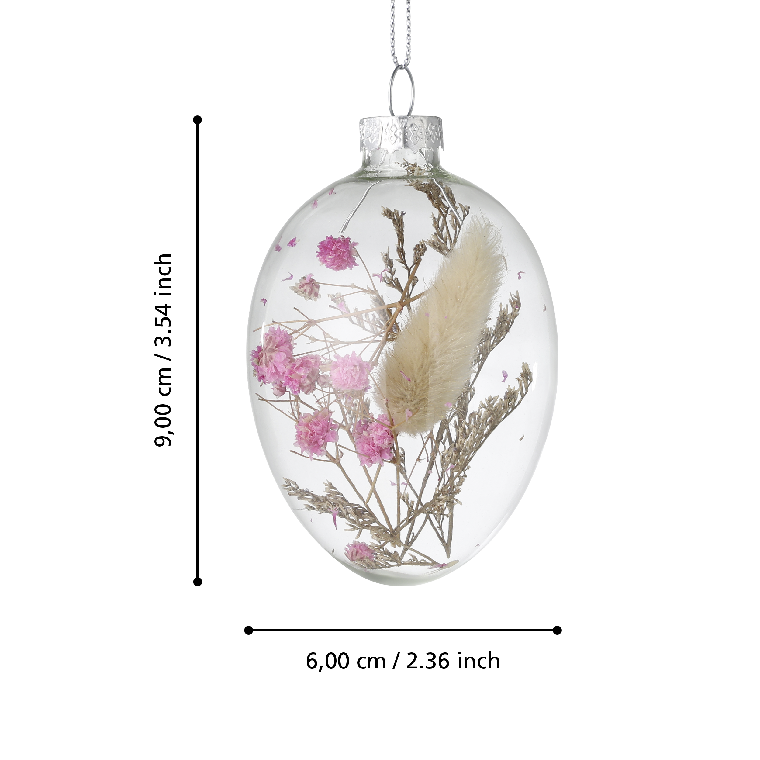 Set 12 Globuri Decorative Fintry Dried Flowers Multicolor