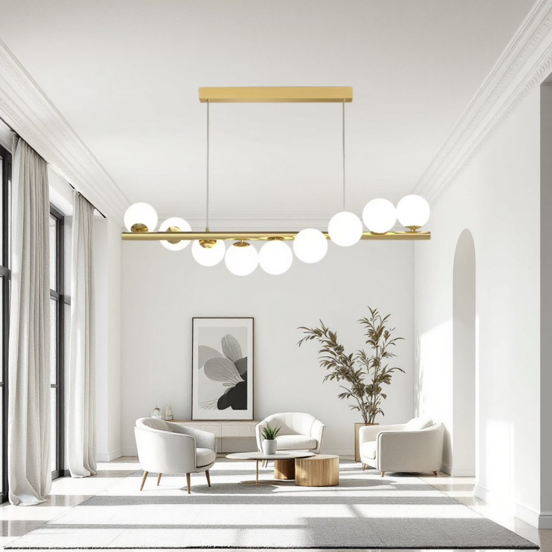 Lustra Abajur MAT GOLD Liniara DX332-9 AURIE / ABAJUR Chandeliers