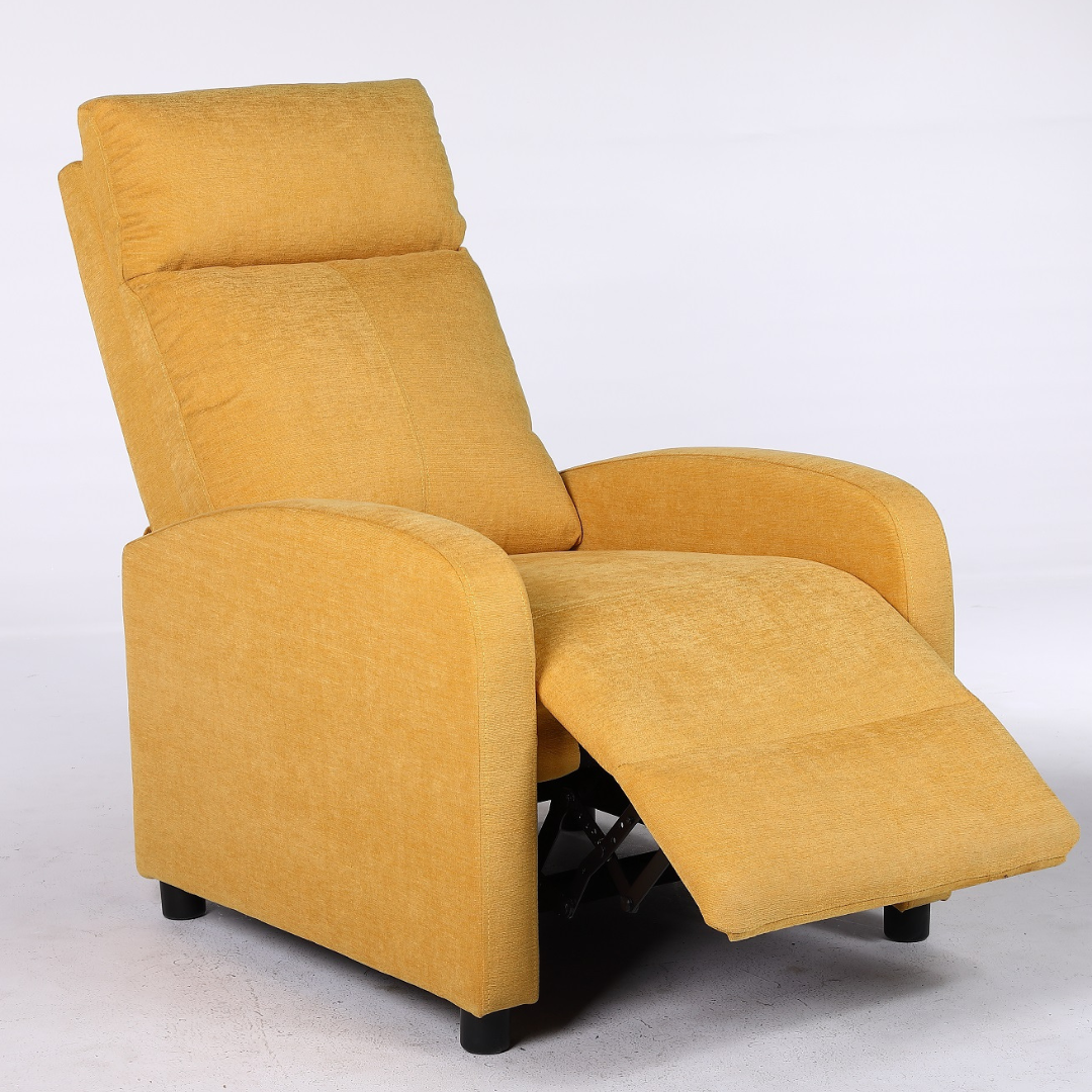 Fotoliu Recliner Stofa Galben