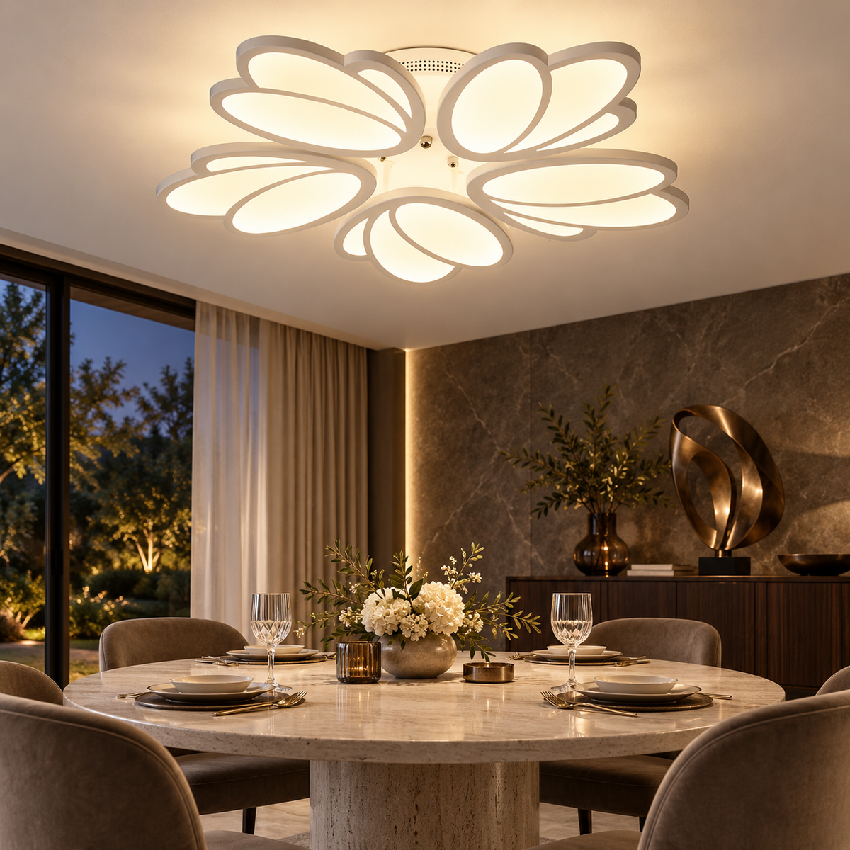 Lustra LED TULIP Echivalent 600W Telecomanda